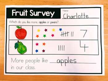 Preview of Graphing & Data Collection Class Survey Worksheets