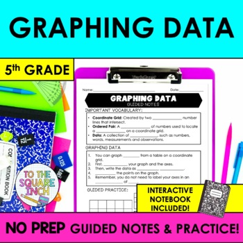 Preview of Graphing Data Notes & Practice | + Interactive Notebook Pages