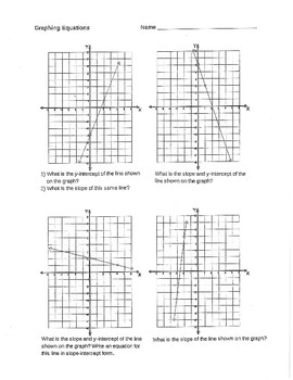 Preview of Graphing Equations