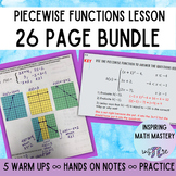 Graphing & Evaluating Piecewise Functions Warm Up, Lesson 