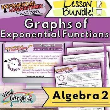 Preview of Graphing Exponential Functions Note Guide & Presentation LESSON BUNDLE!
