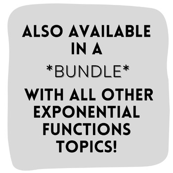 Graphing Exponential Functions Level Practice Task Cards By Mathy Mrs J