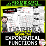 Graphing Exponential Functions Review Jumbo Task Cards