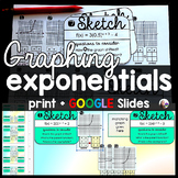 Graphing Exponential Functions Task Cards Activity - print and digital