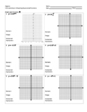 Graphing Exponential Functions Worksheet and Answer Key (A5.8b)