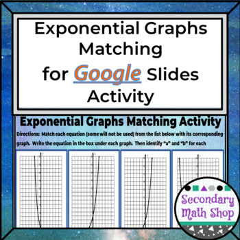 Preview of Graphing Exponential Growth and Decay Matching Activity GOOGLE DRIVE ACTIVITY