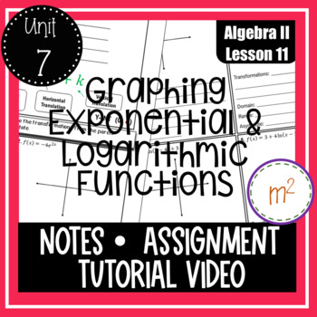 Graphing Exponential And Logarithmic Functions (Algebra 2) | TPT