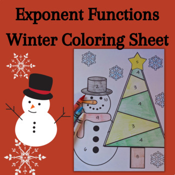 Preview of Graphing Exponential function winter activity Algebra 1 {Christmas Activity}