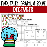 December Find, Tally, Graph, and Solve | Christmas