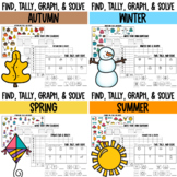 Graphing: Find, Tally and Graph- Seasons Bundle