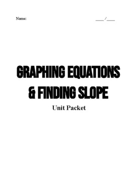 Preview of Graphing & Finding Slope Unit