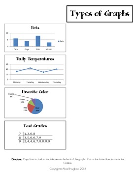 Preview of Graphing Foldable