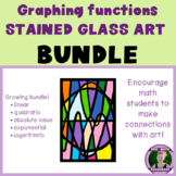 Graphing Functions Stained Glass Art Bundle