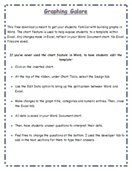 Preview of Graphing Galore with Word