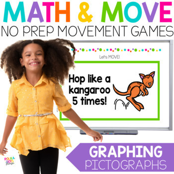 Preview of Graphing Game | Pictograph Worksheets | Picture Graphs | MATH AND MOVE Math Game