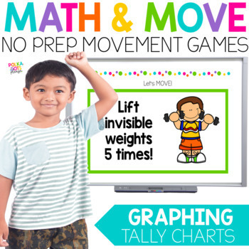 Preview of Graphing Game | Tally Charts Graphing Worksheets | MATH AND MOVE Math Game