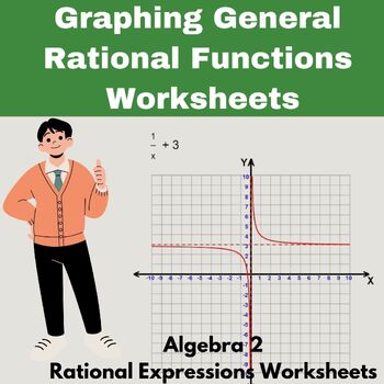Preview of Graphing General Rational Functions Worksheets (Monomials)- Algebra 2