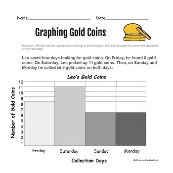 Graphing Gold Coins by SimplyCT | TPT