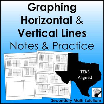 Preview of Horizontal and Vertical Lines Notes & Practice