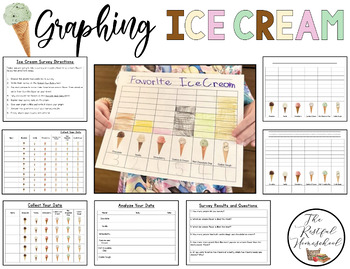 Preview of Graphing Ice Cream / Bar Graphs / Survey