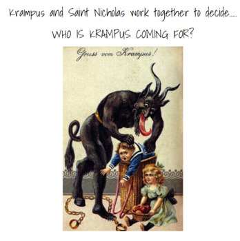 Preview of Graphing Inequalities Algebra Krampus Christmas Holiday Activity