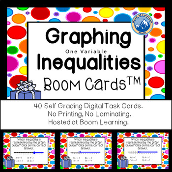 Preview of Graphing Inequalities Boom Cards--Digital Task Cards