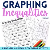 Graphing Inequalities Coloring Worksheet - Editable