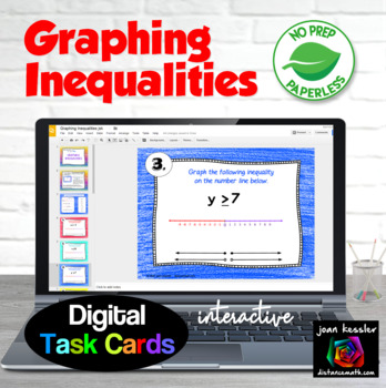Preview of Graphing Inequalities Digital Task Cards