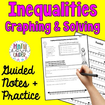 Preview of Graphing & Solving One and Two Step Inequalities - Guided Notes & Practice