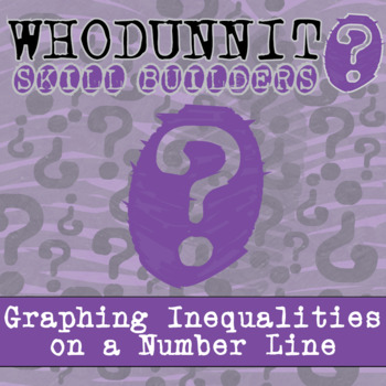 Preview of Graphing Inequalities on a Number Line Whodunnit Activity - Printable & Digital 