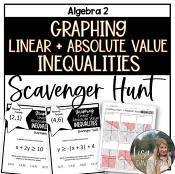 Preview of Graphing Linear and Absolute Value Inequalities - Algebra 2 Scavenger Hunt