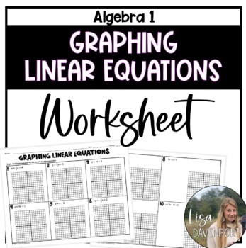 Preview of Graphing Linear Equations Algebra 1 Skills Practice Worksheet