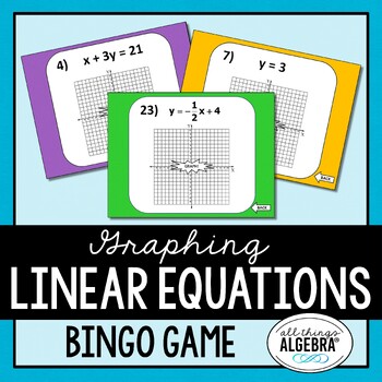 Preview of Graphing Linear Equations | Bingo Game