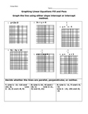 Graphing Linear Equations Fill and pass