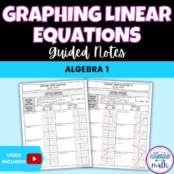Preview of Graphing Linear Equations Guided Notes Lesson Algebra 1