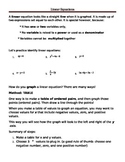 Graphing Linear Equations Methods Explained/Notes