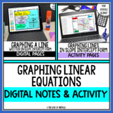 Graphing Linear Equations Note & Activity Bundle  For Goog