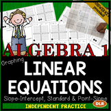 Graphing Linear Equations Practice ALL Forms