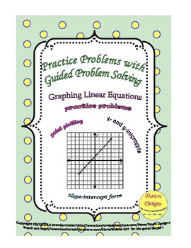 Preview of Graphing Linear Equations - Practice: Plot Points, X- and Y-Intercepts, Slope