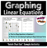 Graphing Linear Equations Practice Worksheet | Catch That 
