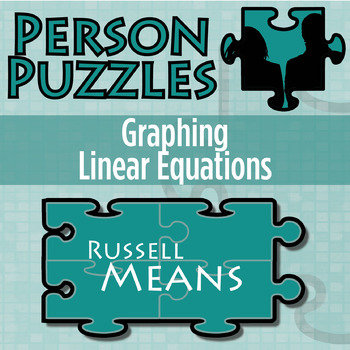 Preview of Graphing Linear Equations - Printable & Digital Activity - Russell Means Puzzle