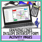 Graphing Linear Equations Slope-Intercept Form Activity Pa