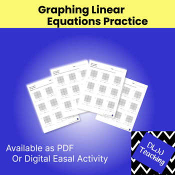 Preview of Writing and Graphing Linear Equations Worksheets or Digital Easel Activity