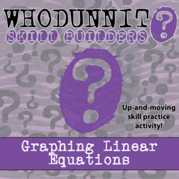 Preview of Graphing Linear Equations Whodunnit Activity - Printable & Digital Game Options