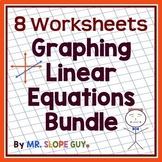 Graphing Linear Equations Worksheets Bundle