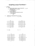 Graphing Linear Functions 1