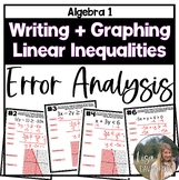 Graphing Linear Inequalities - Algebra 1 Error Analysis Task