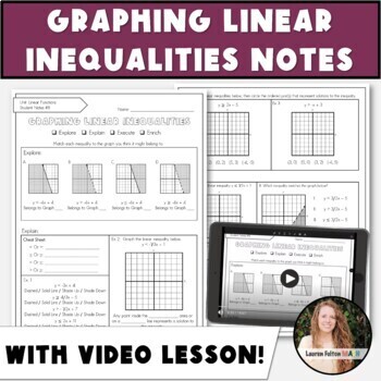 Preview of Graphing Linear Inequalities Notes