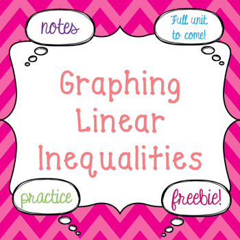 Preview of Graphing Linear Inequalities Notes Freebie