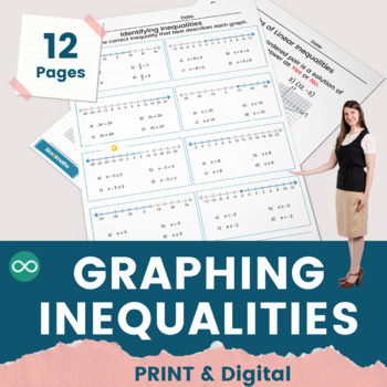 Preview of Graphing Linear Inequalities | No-Prep Print and Digital Learning CCSS.6.EE.B.5
